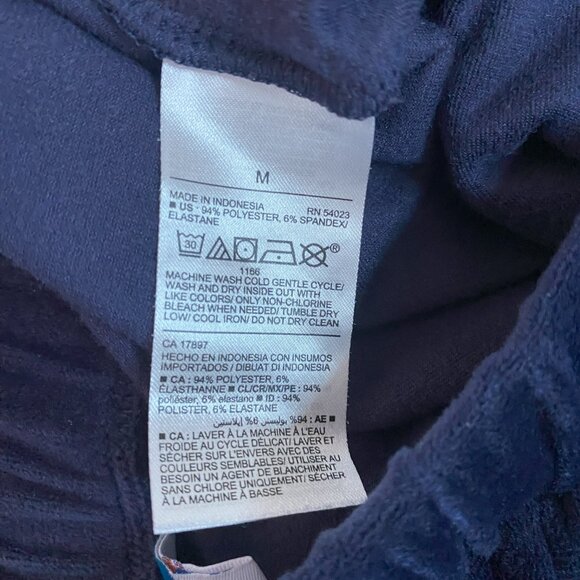 Old Navy Blue Velvet Joggers size Medium - Picture 6 of 8